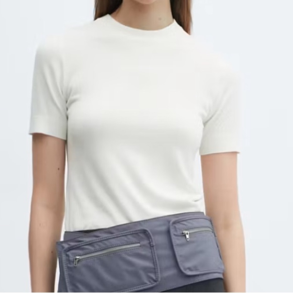 Mango short sleeve sweater - ecru